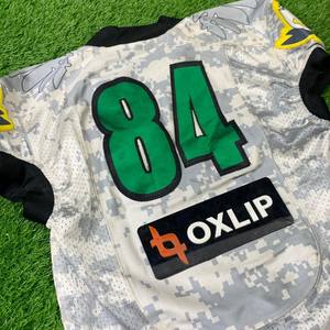 Camiseta de fútbol americano personalizada uniforme estampado de camuflaje digital tela de malla transpirable corto antibacteriano 100% poliéster - Product Image 3