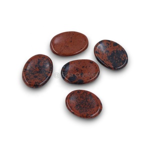 Pierre de méditation en Goldstone brun polie, forme ovale, cristal de guérison, Feng Shui, sensation tactile réelle, format pouce de poche, vente en gros, fabricant - Product Image 3