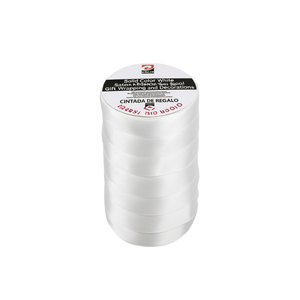 Bobine de ruban satiné blanc uni pour emballage cadeau et décorations CINTA DE REGALO - Product Image 2