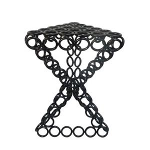 Meubles de décoration de salon tabouret en aluminium tabourets et poufs de couleur argent nickelé pour meubles de maison en vrac - Product Image 4