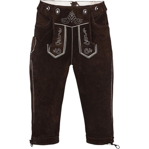 Fashion Lederhosen for Women Soft Suede Leather Shorts with Contrast Embroidery for Theme Parties and Cultural Festivals - Product Image 2