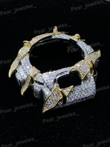Bisel de Reloj Hip Hop con Incrustaciones de Piedras Moissanite VVS, Diseño Único - Product Image 5