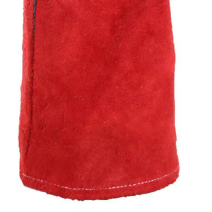 14 Or 16 Inch Custom Logo <b>Red</b> Cow Split Leather Safety Welding <b>Gloves</b> High Quality Good Price Fireproof Work <b>Gloves</b> For Welders - Product Image 2