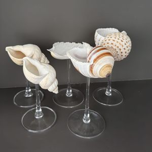 Gobelet en coquillage artisanal de luxe, verre à vin en coquillage marin, objet d'art, décoration d'intérieur - Macy - Product Image 1