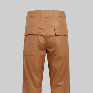 Midweight Best Selling <b>Men</b> <b>Leather</b> <b>Pants</b> for Sale High Street Winter Casual Wear Premium Quality - Product Image 6