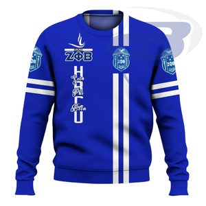 Sudadera con Cuello Redondo Zeta Phi Beta Sorority 1920, Sudadera Universitaria Azul Elegante de Primera Calidad para la Vida Griega, para Miembros de la Hermandad ZPB - Product Image 2