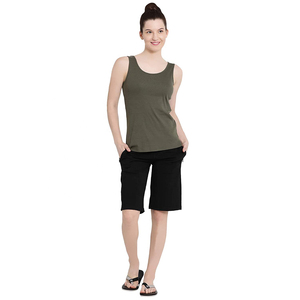 Camiseta sin mangas para mujer, textura suave, material de mezcla de algodón, ajuste relajado, cómoda, informal, top de moda de verano - Product Image 5