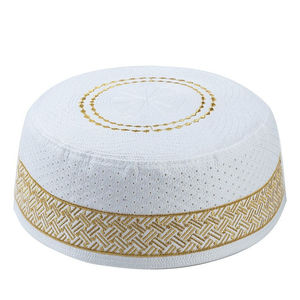 Classic Prayer Cap for Men Soft Breathable Cotton Kufi <b>Islamic</b> Hat Wholesale Manufacturer - Product Image 2