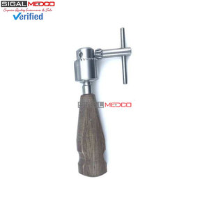 Premium Orthopedic Manual <b>Hand</b> <b>Drill</b> with Ergonomic Wood Handle Stainless Steel Cannulated Surgical Instrument Multifunctional - Product Image 6