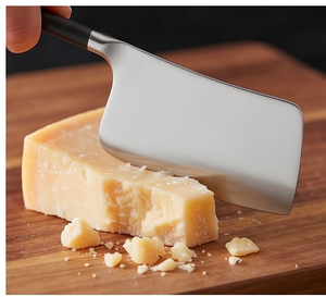 Elegante Juego de 4 Cuchillos para Queso de Acero Inoxidable con Acabado Negro y Plateado, Perfecto para Uso en Hoteles y Restaurantes - Product Image 4
