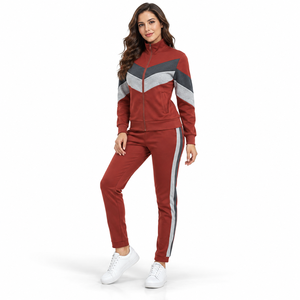 Premium <b>Women</b> Zipper Tracksuit Sports <b>Jacket</b> Pants Set Soft Fabric Lightweight Construction Breathable Comfortable Fit Outdoor - Product Image 1