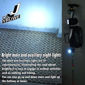 Canne ergonomique portable en aluminium pour adultes et seniors, hauteur réglable, bâton de marche et de voyage multifonctionnel avec lumière nocturne intégrée - Product Image 2