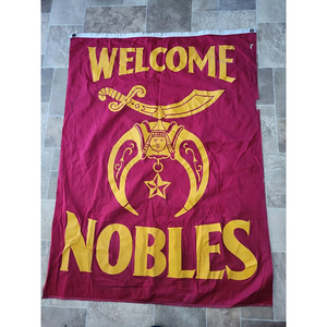 Masonic Welcome Nobles Mystic Shrine <b>Banner</b> Flag Freemasonry Rare Embroidery Top Quality Brand New Embroidered Mason <b>Banners</b> - Product Image 4
