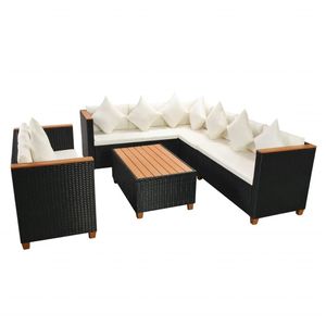 Juego de 5 Muebles de Patio Negros para Exteriores - Product Image 4
