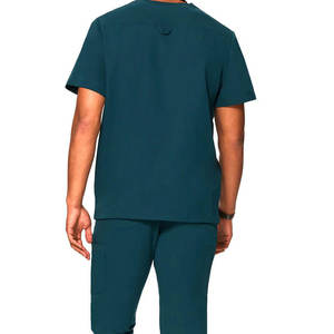 ชุดสครับผู้ชายทำจากวัสดุโพลีเอสเตอร์ 100% สำหรับขาย ดีไซน์ใหม่ ขายดี ระบายอากาศได้ดี ชุดยูนิฟอร์มสครับ สีสันตามสั่ง - Product Image 2