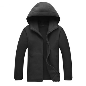 Chaqueta polar con capucha personalizada para hombre, gris, rojo, morado, azul, negro, verde oliva, con cremallera completa, abrigo térmico suave y cálido para exteriores - Product Image 5