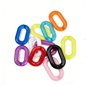 Collier long en résine à maillons larges, style moderne, mélange de couleurs, punk, creux, épais, pour décoration murale, fait main, anniversaire - Product Image 1