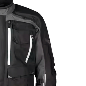 Veste de moto en Cordura coupe-vent pour homme de haute qualité, manches longues, noir et gris, veste de moto en textile, protection toutes saisons - Product Image 3