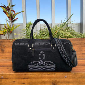 Sac de voyage en cuir suédé personnalisé pour unisexe, polochon de voyage en cuir véritable, sac de nuit Weekender, grande capacité - Product Image 3