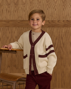 Cardigan en laine pour homme, style coréen preppy, couleur unie, avec logo personnalisé, boutonné, à manches longues, tricoté - Product Image 5