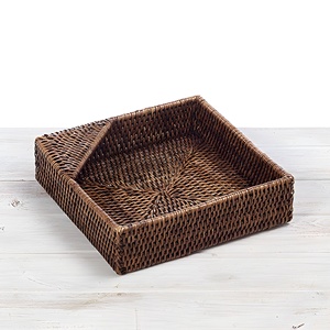 Natural rattan paper napkin holder baskets office table accessories for organizer & decoration - Product Image 1