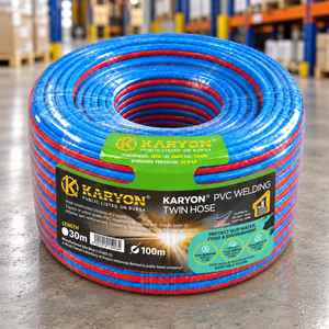 KARYON Reinforced Twin Welding <b>Hose</b> <b>PVC</b> 6mm ID 12mm OD 20 Bar Flexible Gas Pipe for USA UK Malaysia Asia Commercial Market - Product Image 1