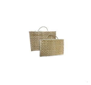 Panier-cadeau en bambou personnalisé, tissé à la main, pour les cadeaux festifs et saisonniers - Product Image 1