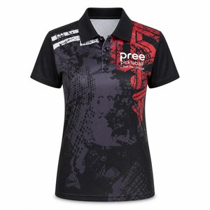 Camiseta de Polo Sublimada para Mujer, Ajustada, de Manga Corta, que Absorbe la Humedad, para Todas las Temporadas, Ropa Deportiva - Product Image 3