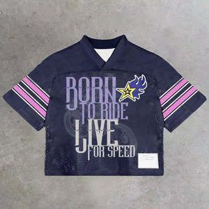 Custom Football Jersey Men <b>Tshirt</b> Boxy Fit Streetwear Oversized Vintage Sublimation Mesh <b>Polyester</b> Soccer Jersey T Shirts - Product Image 3