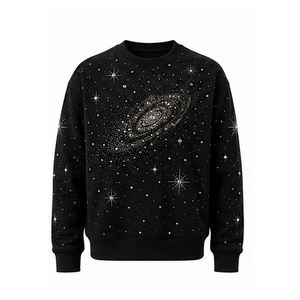 เสื้อสเวตเชิ้ตวินเทจประดับคริสตัล ผ้าฝ้ายเฟรนช์เทอร์รี่พรีเมียม คอกลม ทรงโอเวอร์ไซส์ เสื้อกันหนาว พิมพ์ลายกราฟิกตามสั่ง - Product Image 1
