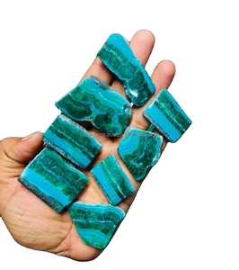 Rodajas pulidas de crisocola de malaquita, piedras preciosas de cristal Natural de alta calidad, colgante de malaquita para Decoración - Product Image 1
