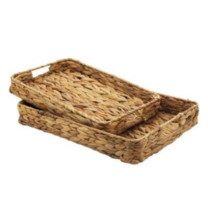 Panier en jacinthe d'eau fabriqué à la main taille personnalisable couleur conception multifonction écologique organisateur de blanchisserie durable - Product Image 2