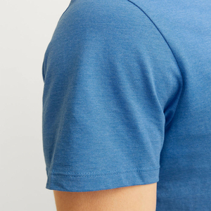 Camiseta de algodón azul de manga corta con cuello redondo para hombre, talla europea, color liso, estilo sencillo y holgado, informal, ¡gran oferta! Jersey casual regular para hombre. - Product Image 5