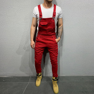 Heavy Duty Performance <b>Bib</b> And Brace Overalls <b>Mens</b> Overalls Denim Jeans Casual Dungarees Trousers Casual Slim Jumpsuit Pants - Product Image 3