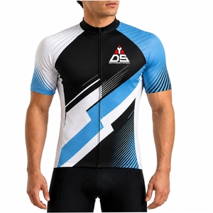 Maillot de cyclisme personnalisé pour homme, respirant, séchage rapide, coupe-vent, léger, manches courtes, pour le vélo, 100% coton - Product Image 1