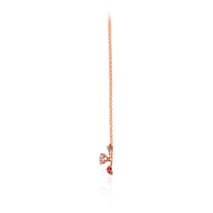 GLEAMORA ENTERPRISE Pendentif en or rose avec diamant de laboratoire taille brillant, motif œil porte-bonheur, pour femme, tendance, usage quotidien, 18K, 4,07g - Product Image 3