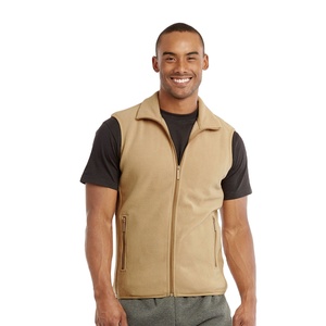 Gilet polaire en polyester souple d'extérieur de la meilleure qualité coupe-vent sport à fermeture éclair complète avec poches latérales personnalisées chaud pour l'hiver - Product Image 1