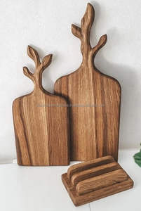 Tabla para cortar queso de madera de acacia con herramienta Rectangular de madera al por mayor Juego de tabla para queso Cuchillo para queso de acero inoxidable - Product Image 2