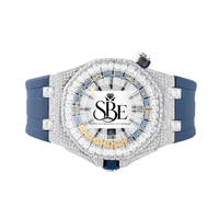 Maßgefertigte Vereiste Quadratische Moissanit Edelstahl-Uhr für Herren Automatisches Quarz-Mechanisches Uhrwerk VVS Diamant Hip 3BAR 20mm 10mm