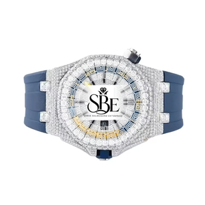 Reloj de Acero Inoxidable con Moissanita Cuadrada Personalizada, para Hombre, Movimiento Automático de Cuarzo, Diamante VVS, Hip 3BAR, 20mm 10mm - Product Image 1