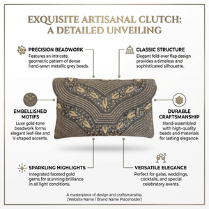 Beaded Hand Embroidered <b>Purses</b> Artisanal Evening Shoulder Bags Designer <b>Crossbody</b> <b>Purses</b> Luxury Wedding Handbags - Product Image 6