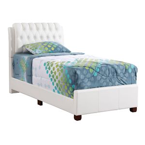 Elegante Letto Singolo in Legno Bianco per Spazi Contemporanei - Product Image 1