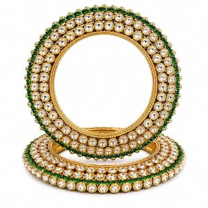 Gold Plated Alloy <b>Bangle</b> <b>Bracelets</b> with Zircon Stones Geometric Design Trendy Ethnic Wedding Jewelry Set for Women - Product Image 6