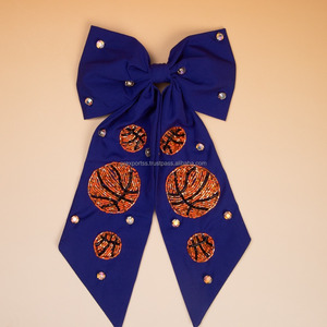 Pince à cheveux pour filles basketball personnalisée accessoire de cheveux perlé multicolore empilé vintage esprit d'école durable en vrac pour la fête - Product Image 4