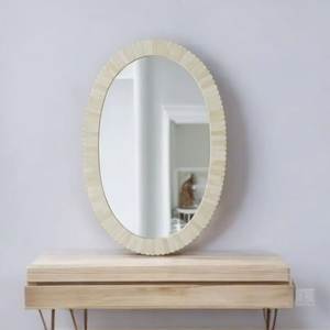 Bone Inlay Work Black and White Home Living Room Decoration <b>Mirror</b> Frame Luxury Round Shape Standard <b>Big</b> <b>Mirror</b> Frame for Sale - Product Image 2