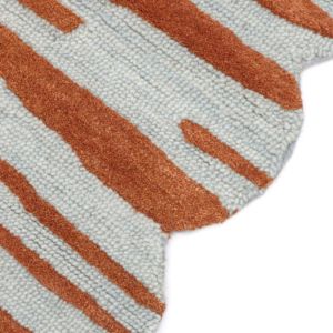 Tapis texturé fait main Z&H Home, en laine bouclée, antidérapant, doux pour les animaux, design personnalisé, pour salon et chambre à coucher - Product Image 5