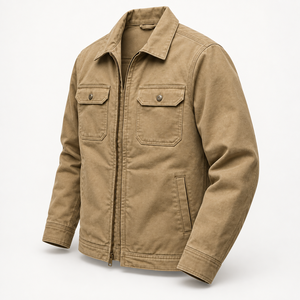 Ropa de trabajo informal y chaqueta moderna de lona para exteriores que combina material duradero, construcción cómoda y estilo clásico. - Product Image 3