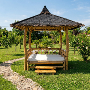 Pérgola de Bambú Natural para Decoración de Jardín y Hogar, Estructura de Bambú para Exteriores, Venta al Por Mayor - Product Image 2