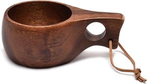 Taza de café Kuksa de madera natural hecha a mano para acampar, hacer senderismo, actividades al aire libre y uso diario por M/S SHAAD HANDICRAFTS. - Product Image 4