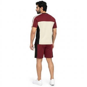 Ensemble d'été pour homme en tissu léger, idéal pour les voyages et les vacances, tenue décontractée premium, t-shirt et short, doux et confortable - Product Image 2